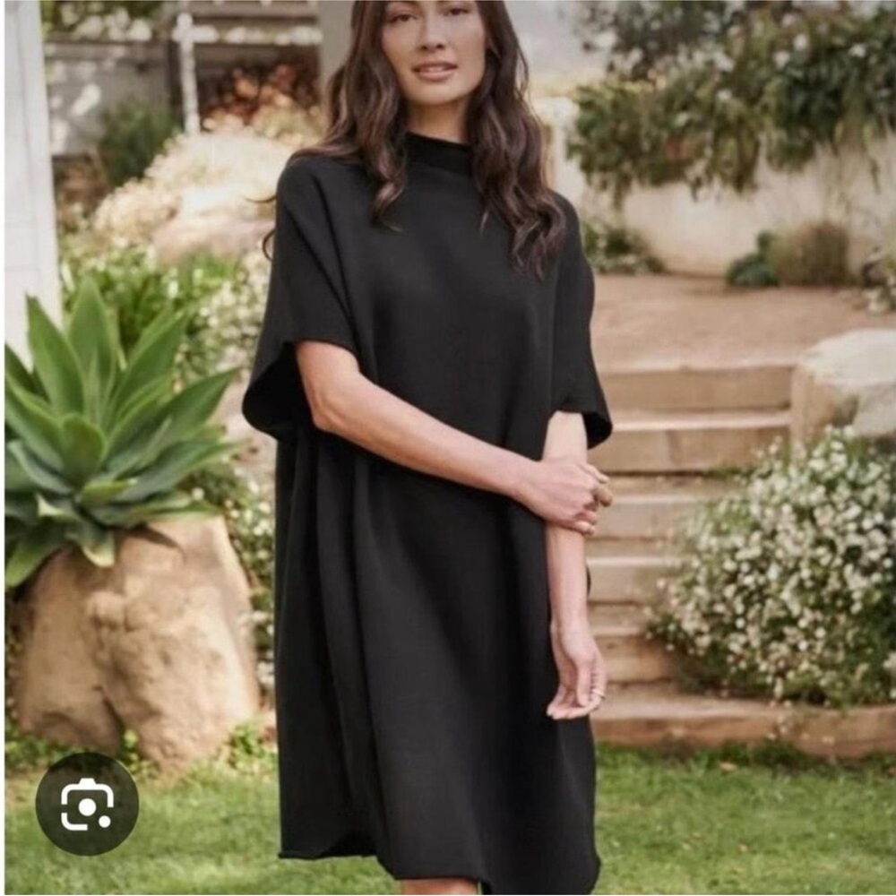Frank & Eileen Black Funnel Neck Ella Dress XS/S - Triple Fleece